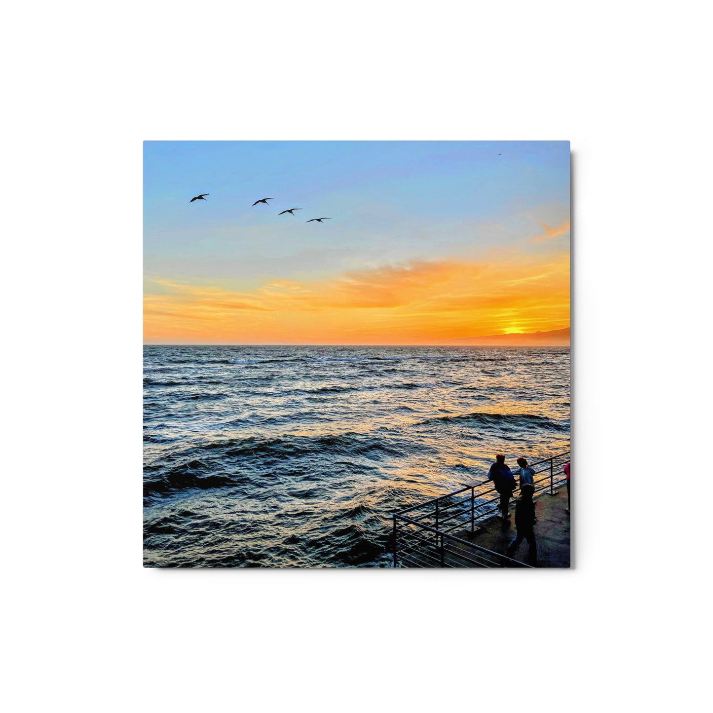 Santa Monica Pier Sunset - Metal prints