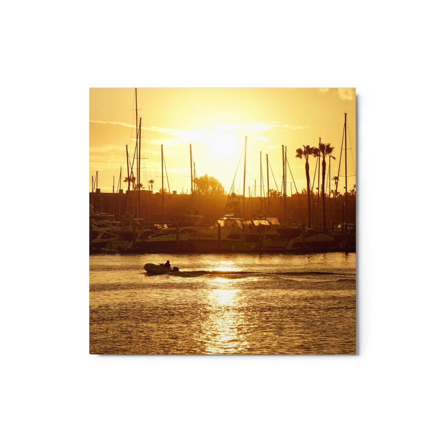 Golden Hour, Marina Del Rey CA - Metal print