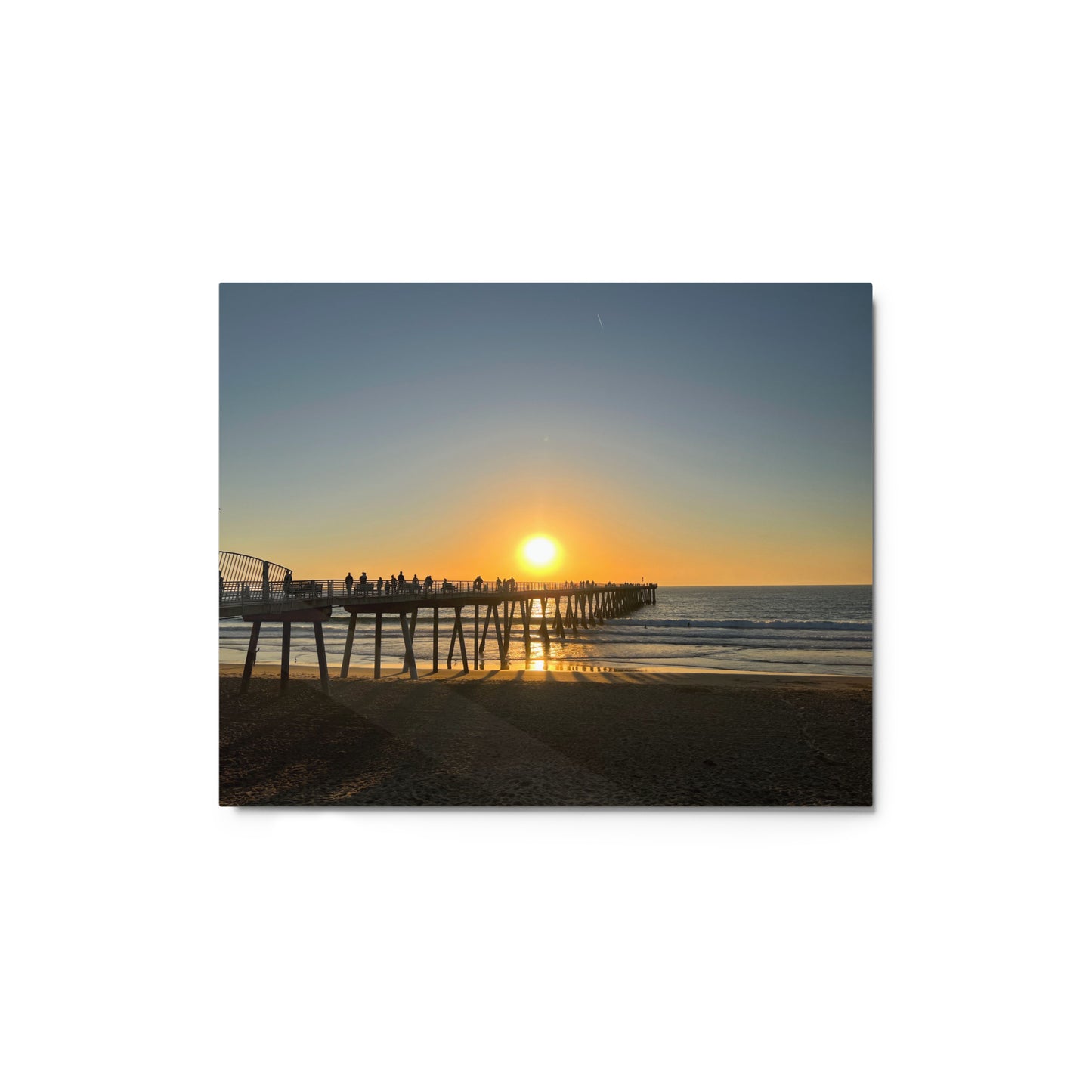 Hermosa Beach Pier Sunset - Metal print