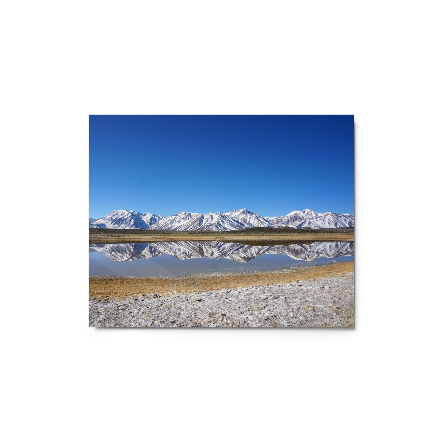 Mountain Snow Reflections - Metal print