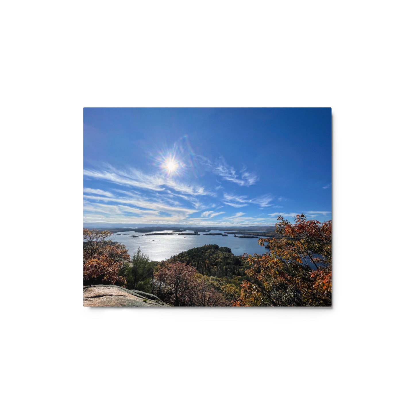 Mountain Top Lake Views - Metal print