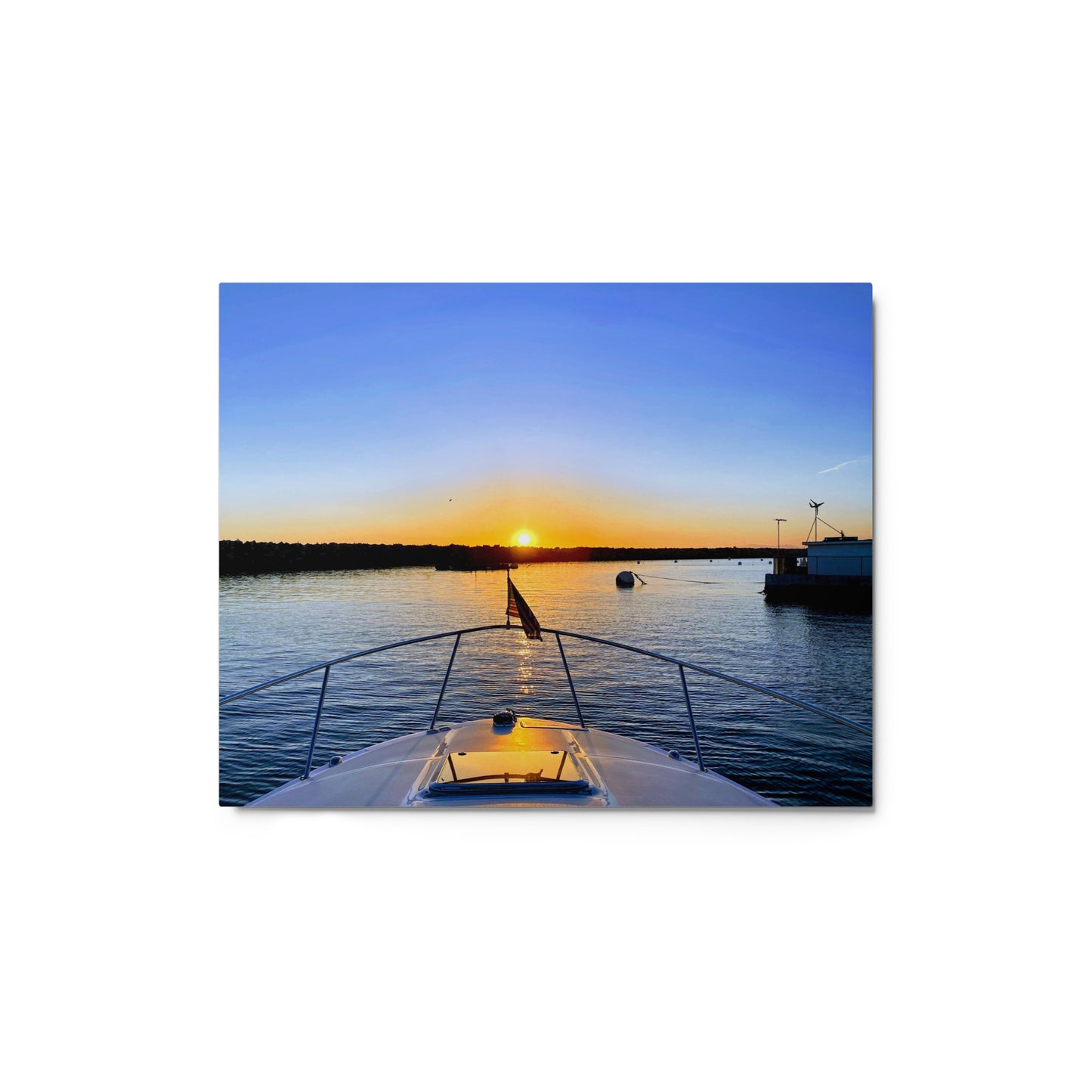 Sunset Harbor Cruise - Metal print