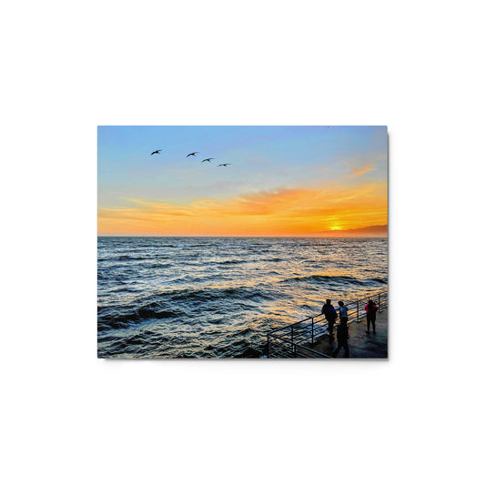 Santa Monica Pier Sunset - Metal prints