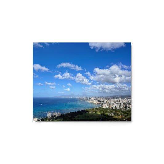 Diamond Head Honolulu Hawaii View - Metal print