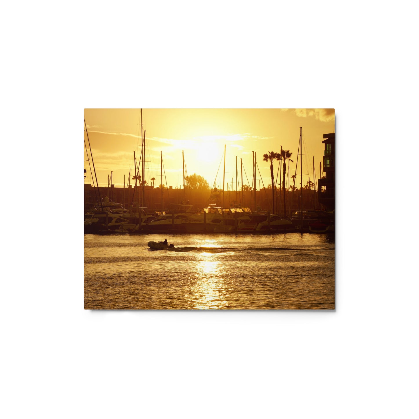 Golden Hour, Marina Del Rey CA - Metal print