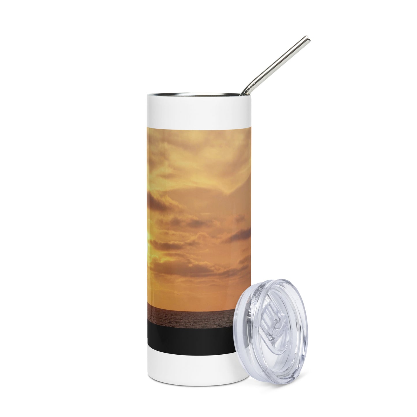 Santa Monica Beach Sunset - Stainless steel tumbler